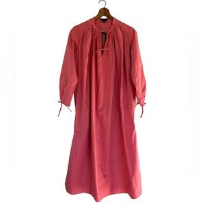 NWT J Crew Poplin 3/4 Tie Sleeve Midi Shift Dress